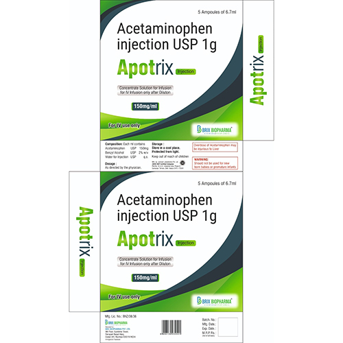 Acetaminophen Injection Usp 1g - Physical Form: Liquid