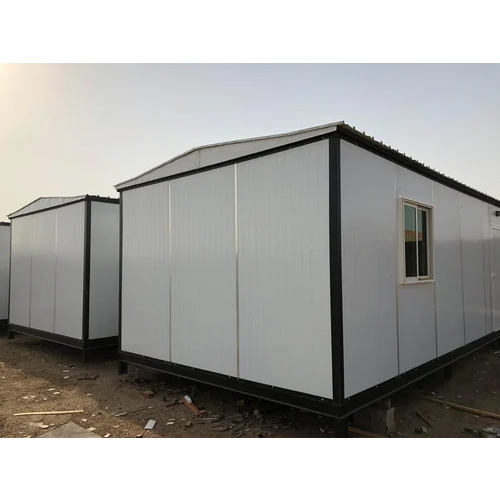 White-Brown Industrial Portable Office Cabin