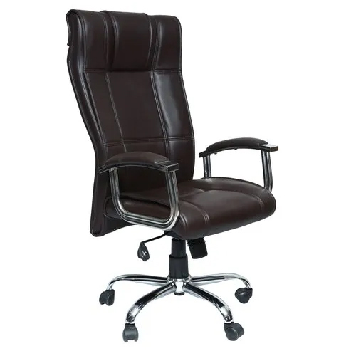 Brown Leather Revolving Chairs
