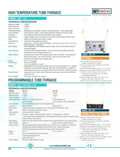 Tubular Furnace - High Performance Alloy Steel , Efficient Heat Distribution and Precision Temperature Control