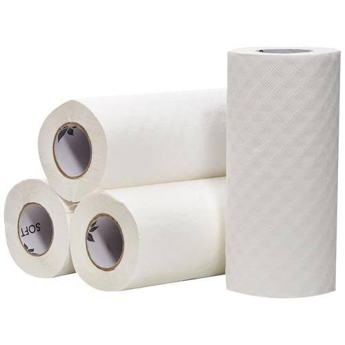 Kitchen Towel Paper Roll - White Color, Roll Type | Versatile Kitchen Roll Napkins For All Cleaning And Dining Needs