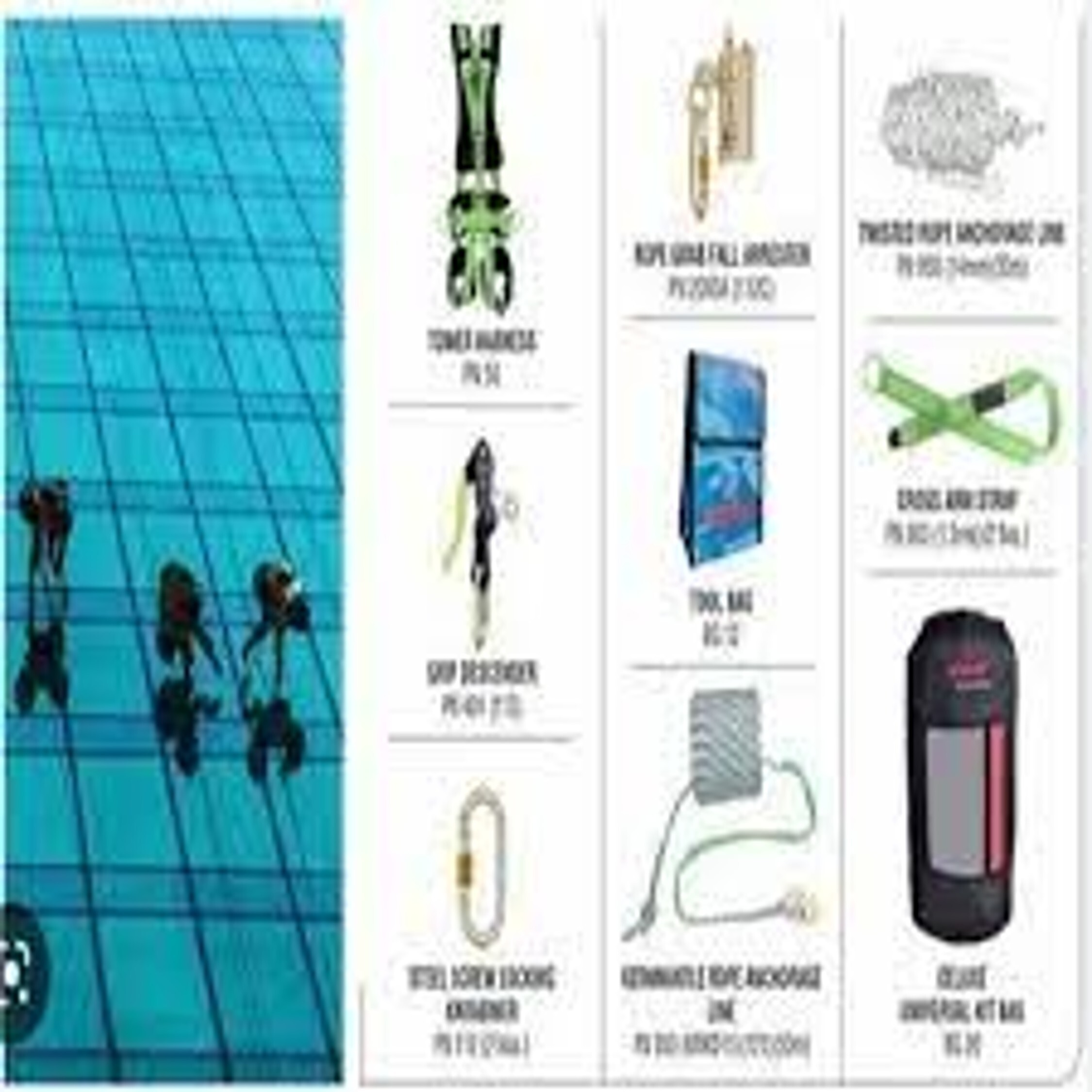 Maintenance Window Cleaning Kit Pn 651 - Includes Rescue Equipment, Adjustable Ropes, Ce Compliant, Compact Backpack Bag For Easy Access