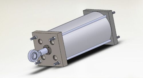 Hydraulic Cylinder - Color: Silver