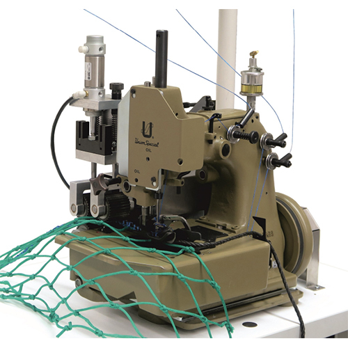 Single Needle Three Thread Overedging Sewing Machine - Stainless Steel, Max Stitch Length 2 51/64 Inch, 2-5 SPI Range, Ideal for Sports and Safety Nets