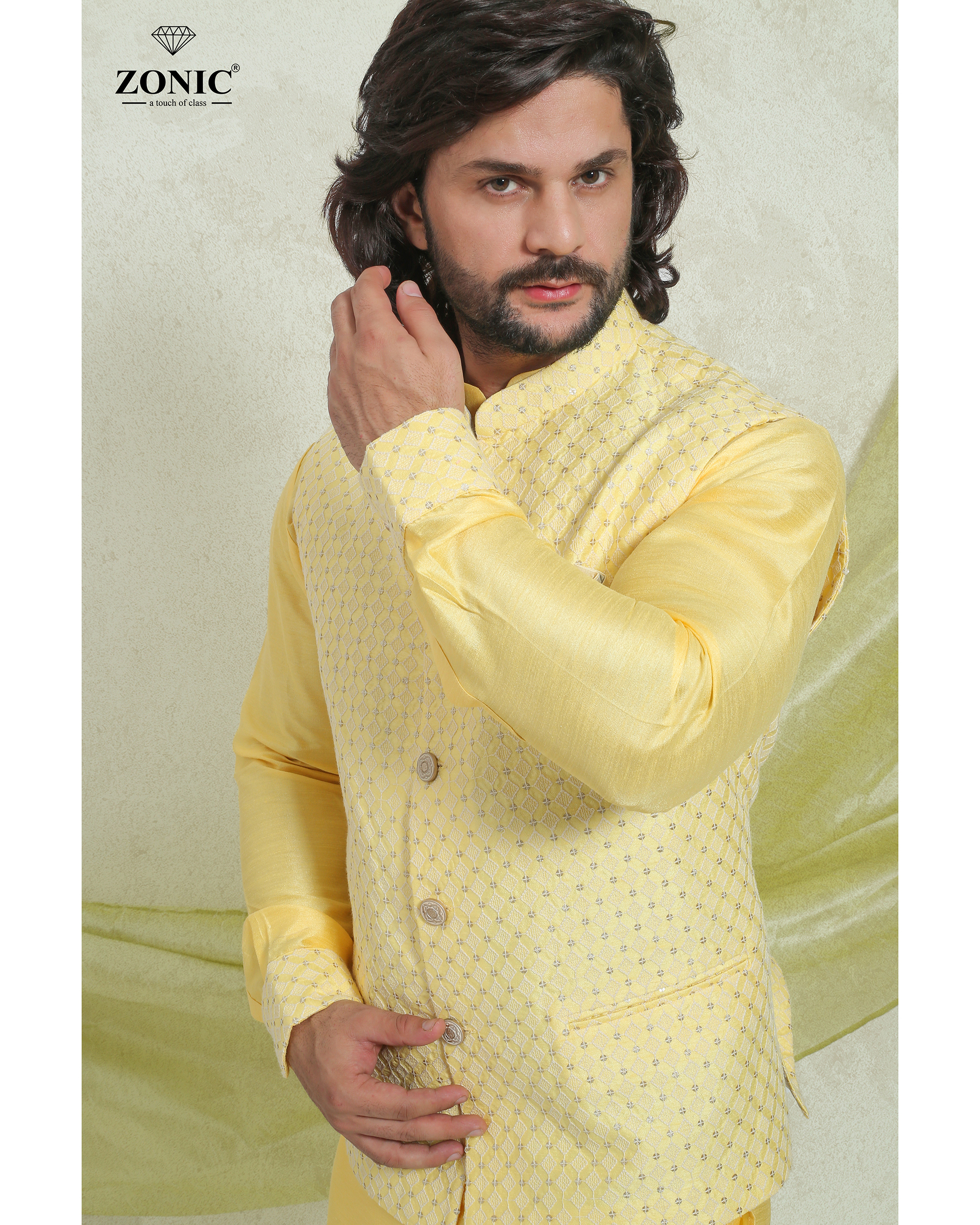 Kurta Pajamas - Embroidered Fabric, Available In Multiple Sizes (S, M, L, Xl), 5 Rich Colors | Long Sleeves, Standard Collar, Ideal For Festive Occasions, Dry Clean Only