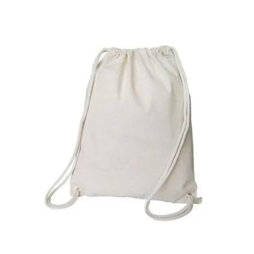 Cotton Tote Bag - 100% Bio-Degradable, Customized Size & Drawstring Design | Eco-Friendly, Lightweight, Machine-Washable, Versatile for Grocery, Beach, Gym & More