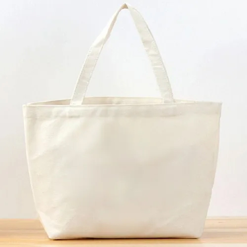 Cotton Horizontal Tote Bag - Cotton Fabric , Custom Size, Loop Handles, Eco-Friendly, Machine-Washable, Lightweight & Versatile for Daily Use
