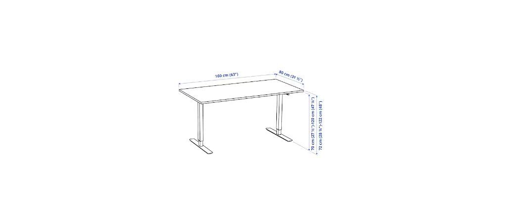 Adjustable Hight Table - Color: Beige/white