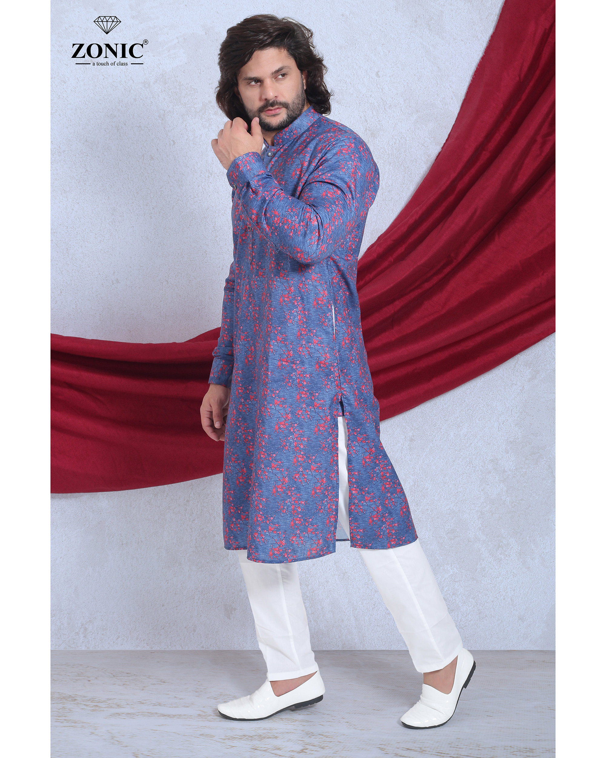 Printed Kurta Pyjama Sets For Men - Color: 5 Color