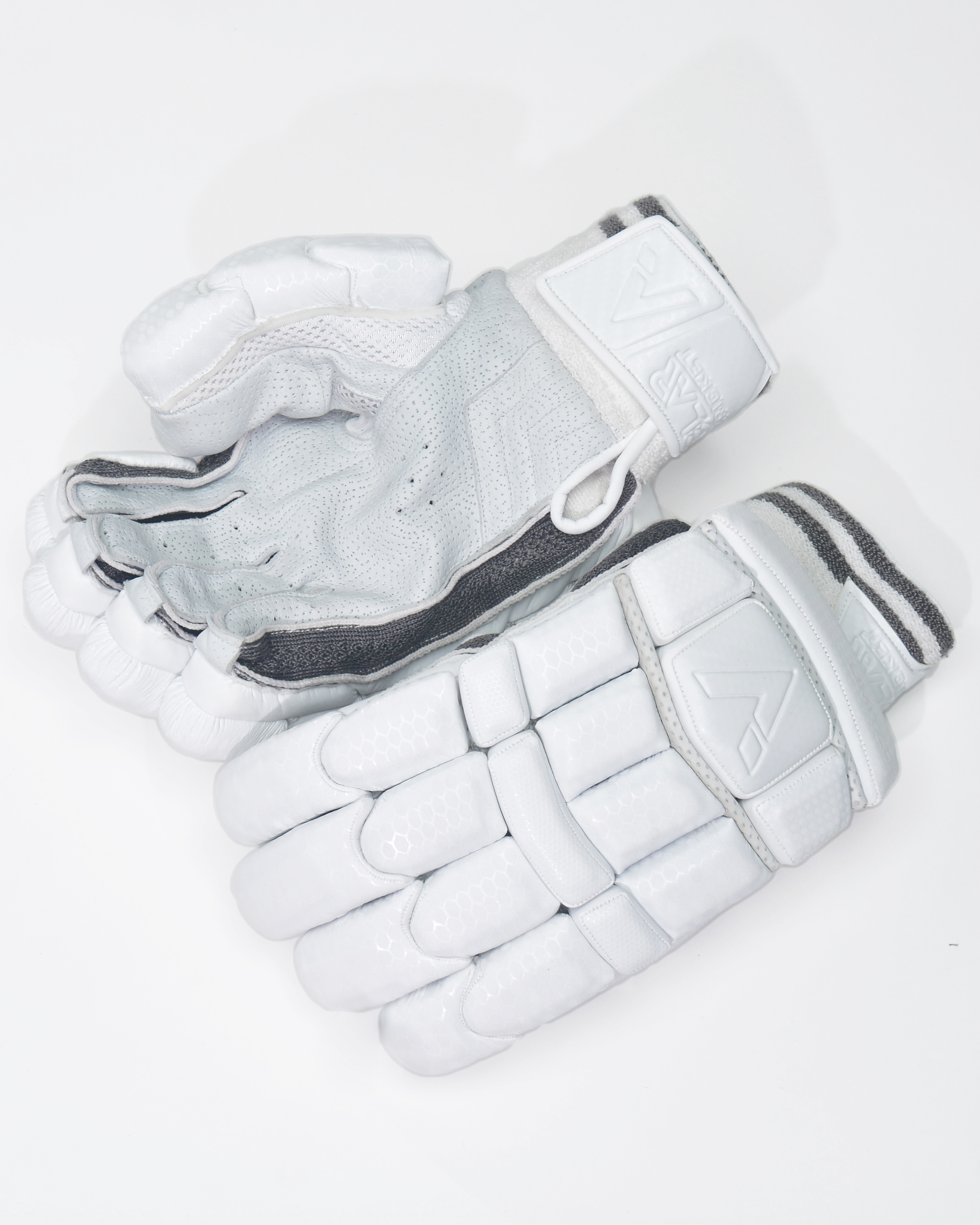 Cricket Gloves - 100% Polyester Material, Unisex Design, Classic White Color | Comfort Grip, Shock Absorption