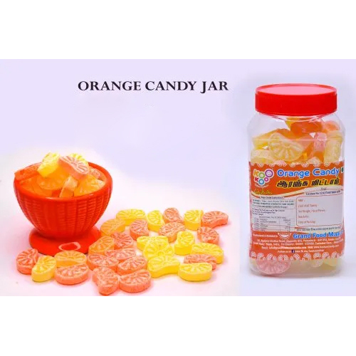 75 Pieces Orange Flavour Candies - Eggless, Solid Form | Perfect for Parties and Gatherings, Delicious Sweet Orange Taste, 8 Months Shelf Life
