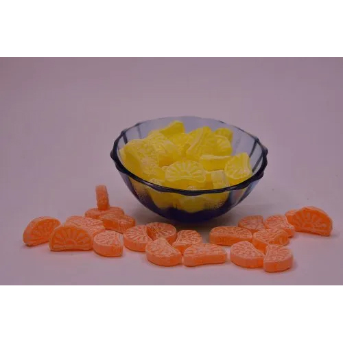Orange and Lemon Flavour Candies - Assorted Shapes and Sizes, Eggless Treats Made with Natural Ingredients