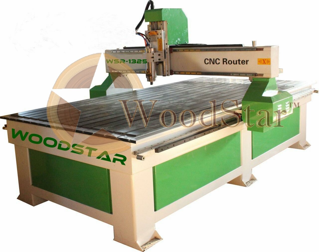 Green And White Cnc Router Machine Wsr 1325s Eco