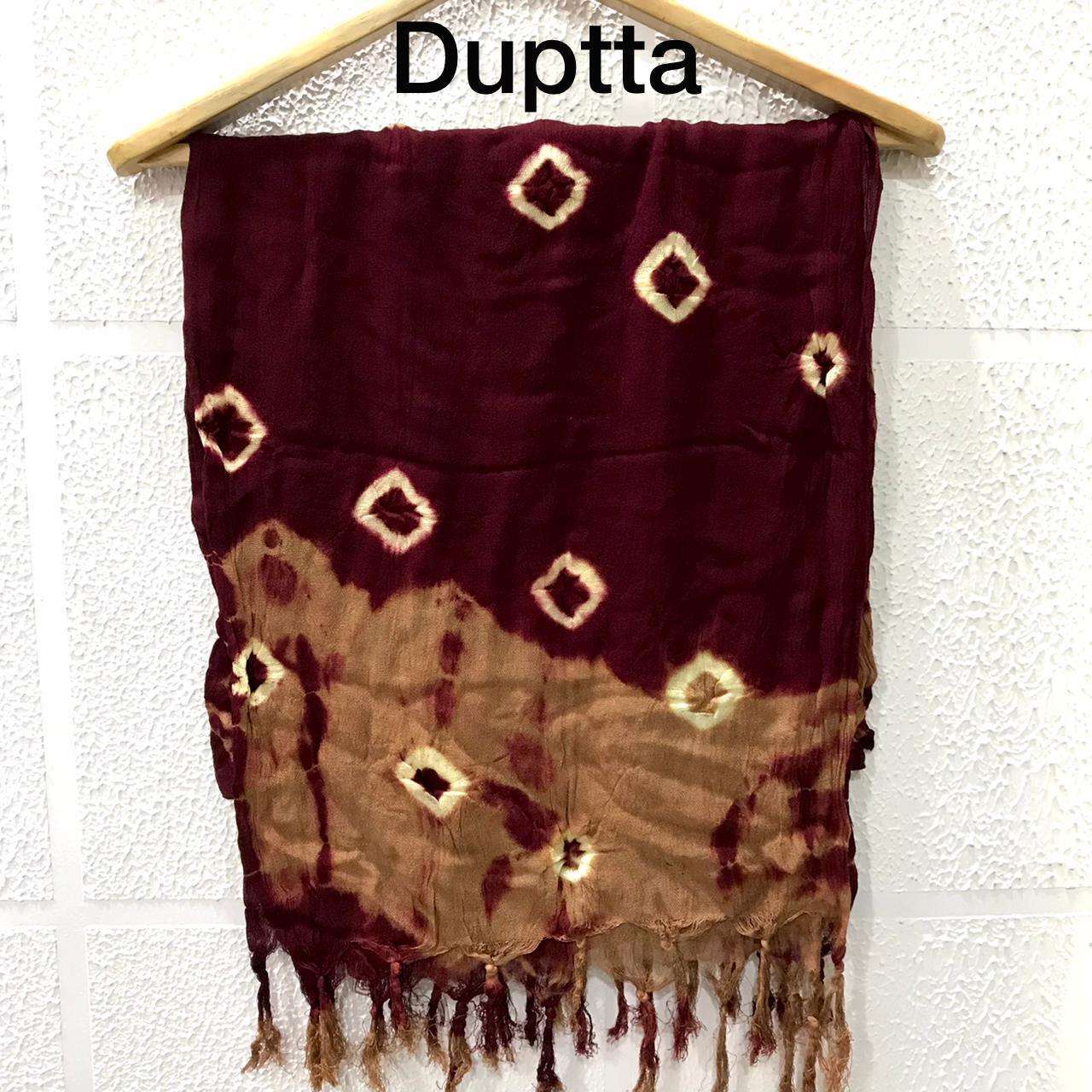 Bandhani Dupatta - Cotton, 2.25 Meters X 1.1 Meters, Purple | Ideal For Weddings, Light Weight At 150 Grams, Hand Wash Care