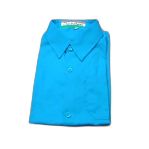 School Plain Cotton Shirt Chest Size: Customized