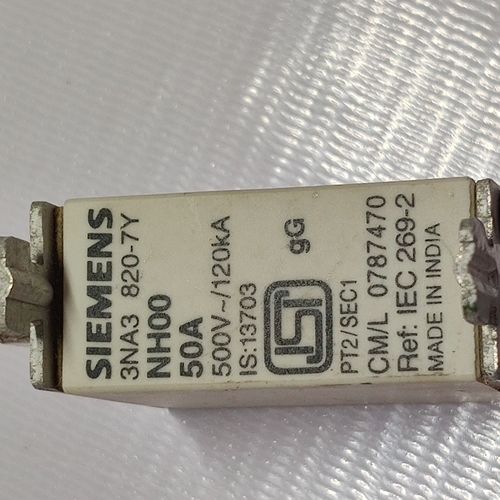 Siemens 3na3 820-7y Fuse - Durable Electrical Fuse , Ensures Overcurrent Protection And Reliable Circuit Performance