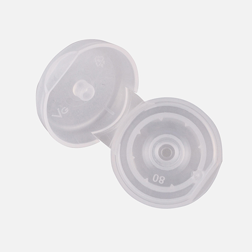 35 Mm Natural Snap On Center Hole Flip Top Cap - Color: White
