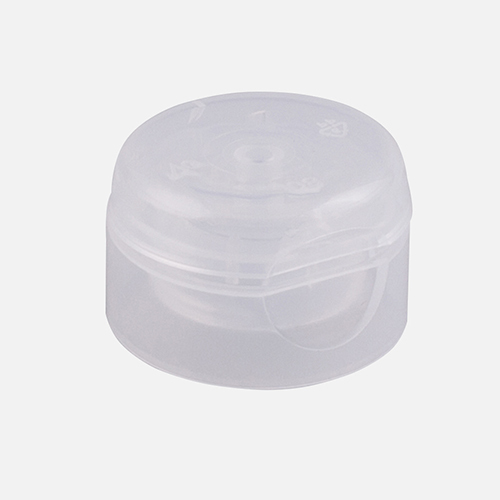 Natural Screw On Off Center Hole Flip Top Cap - Color: White