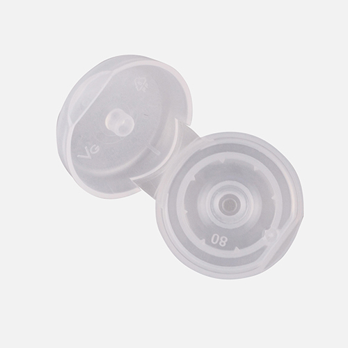 Natural Screw On Off Center Hole Flip Top Cap - Color: White