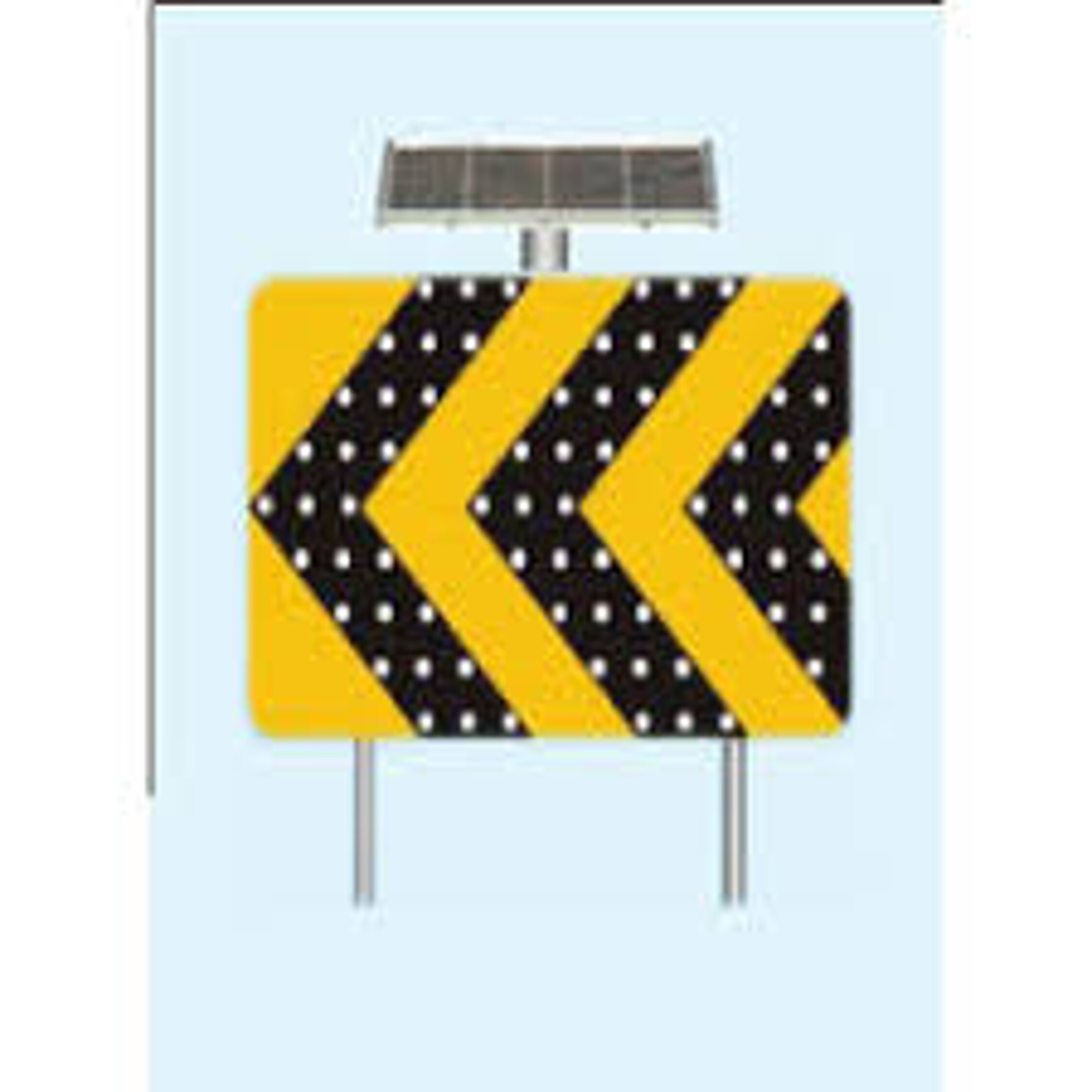 Solar Chevron Sign - Color: Black And Yellow