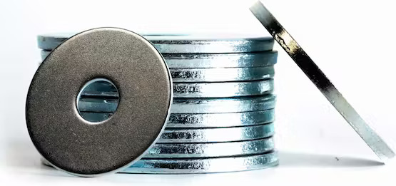 Fender Washer - Metal, All Sizes, Silver | Round Shape, Corrosion-resistant, Industrial Fastening Element For Load Distribution