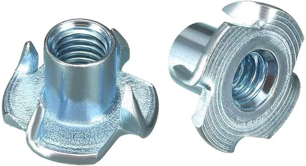 T Nut - Iron Material Available In Different Sizes Silver Color Zinc Plated Surface Treatment Industrial Usage Efficient & Durable Design