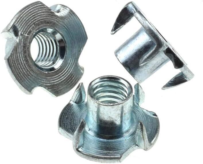 T Nut - Iron Material Available In Different Sizes Silver Color Zinc Plated Surface Treatment Industrial Usage Efficient & Durable Design