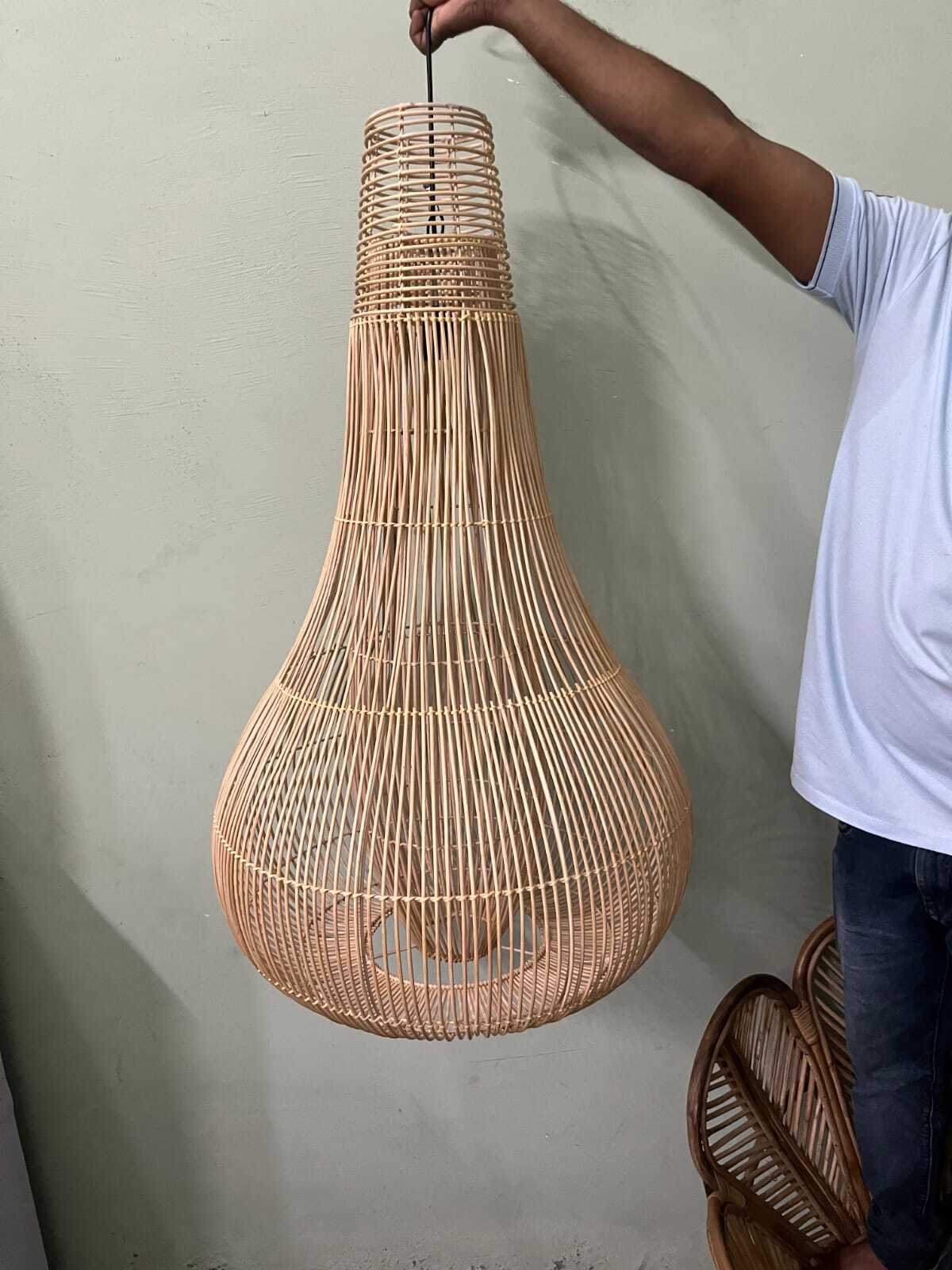 Natural Rattan Lamp Shade 7 Light Source: Energy Saving