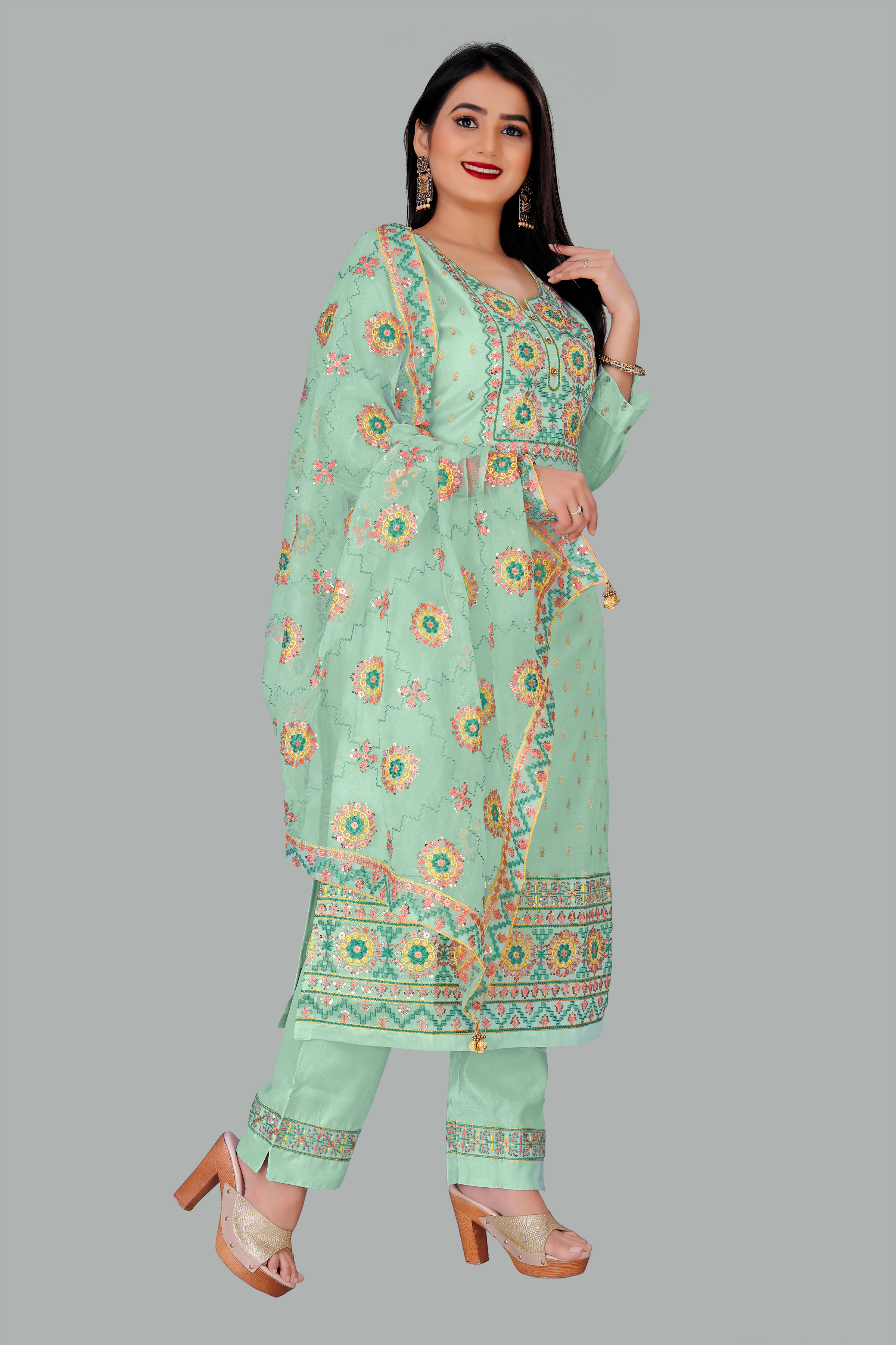 Modal Chanderi Designer Suit By V.b.sons
