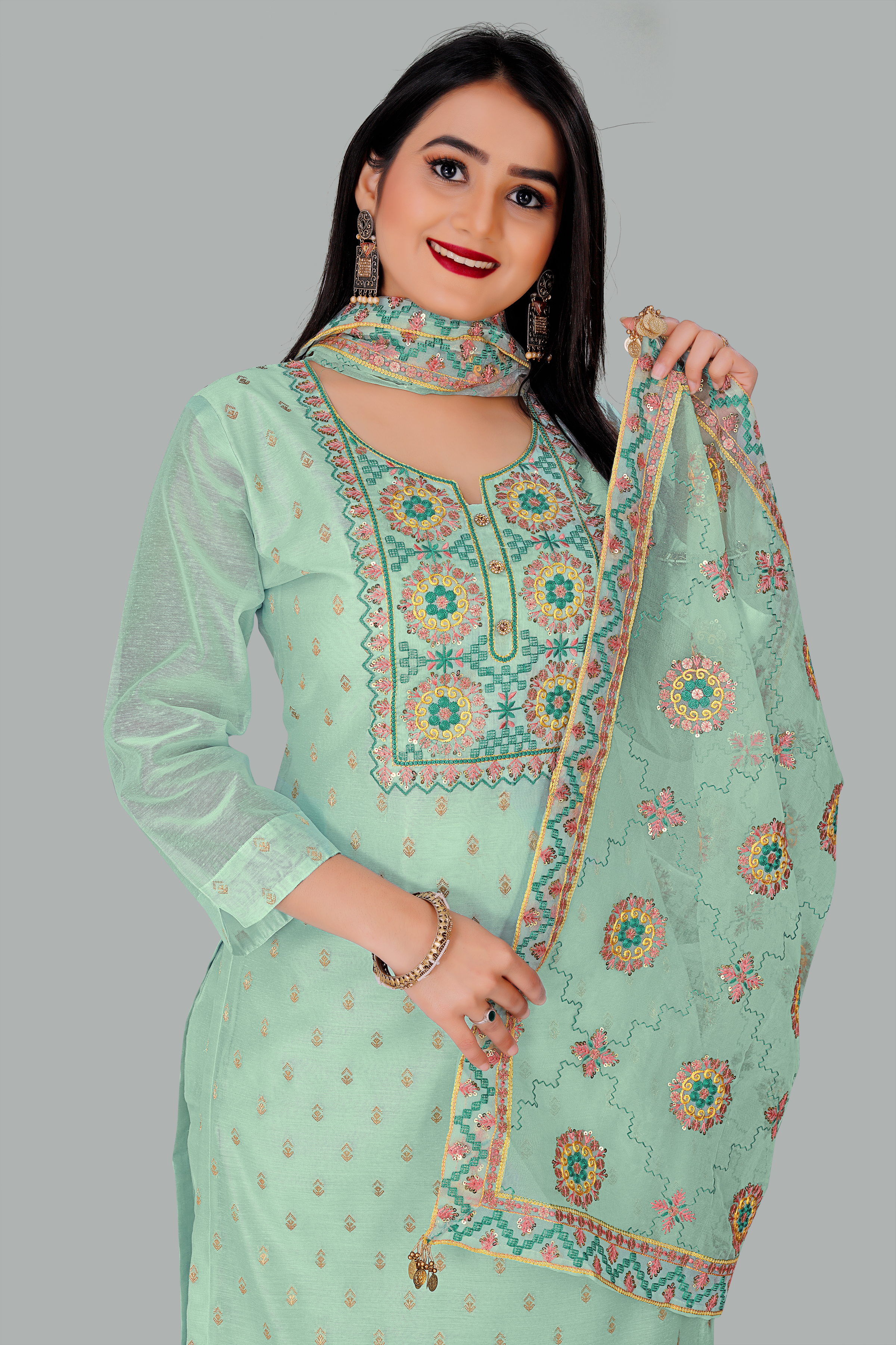 Modal Chanderi Designer Suit By V.b.sons