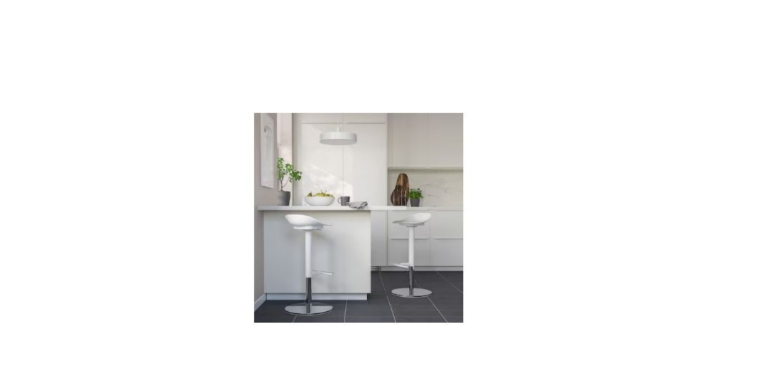 Bar Stool - Tested For 110 Kg, Width 38 Cm, Height 84 Cm | Elegant White Design For Office, Home, Restaurant, Hotel, Bar