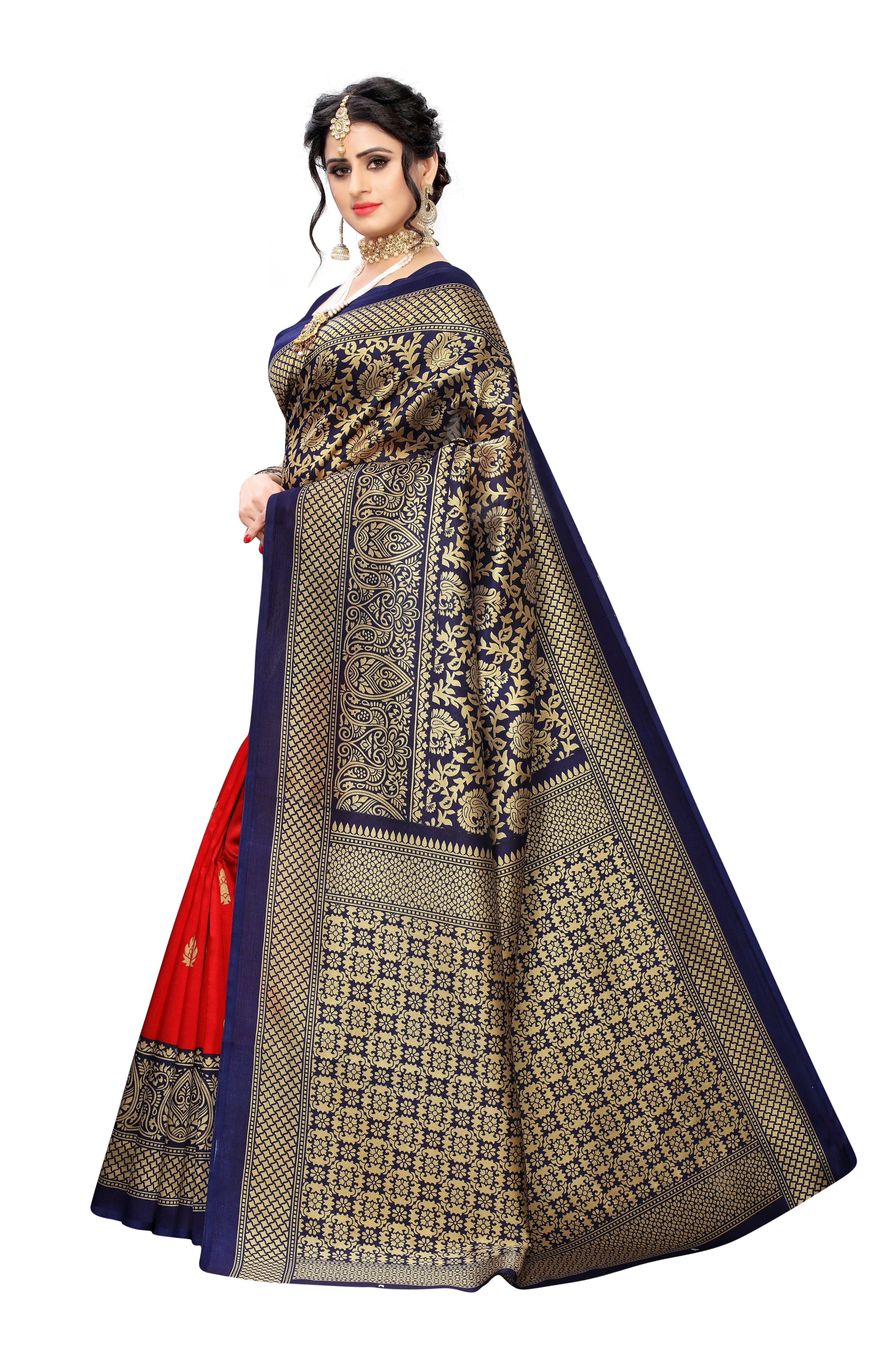 Art Silk Saree - Luxurious Art Silk Fabric, Elegant Draping Length Of 6.5 Meters, Rich Vibrant Color Palette, Ideal For Festive Occasions