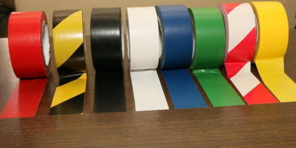Pvc Insulation And Floor Marking Tape - 20 Meter Length, 0.14 Millimeter Thickness | Multicolour, Single-sided, Pressure Sensitive Adhesive