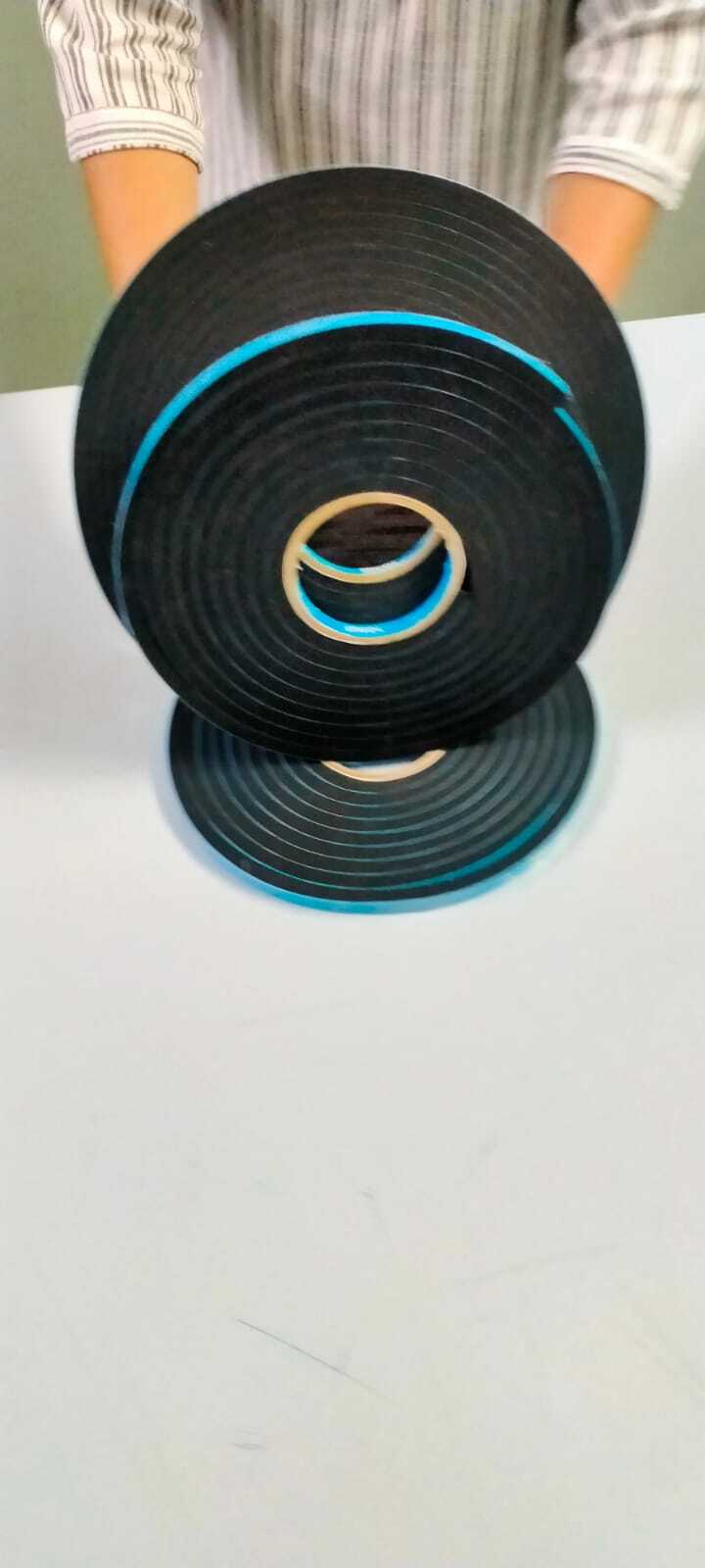 Double Side Spacer Tapes - Adhesive Acrylic, 10m Length, 5-1020mm Width, 6-8mm Thickness, Black Color | Pressure Sensitive, Versatile For Commercial And Industrial Use