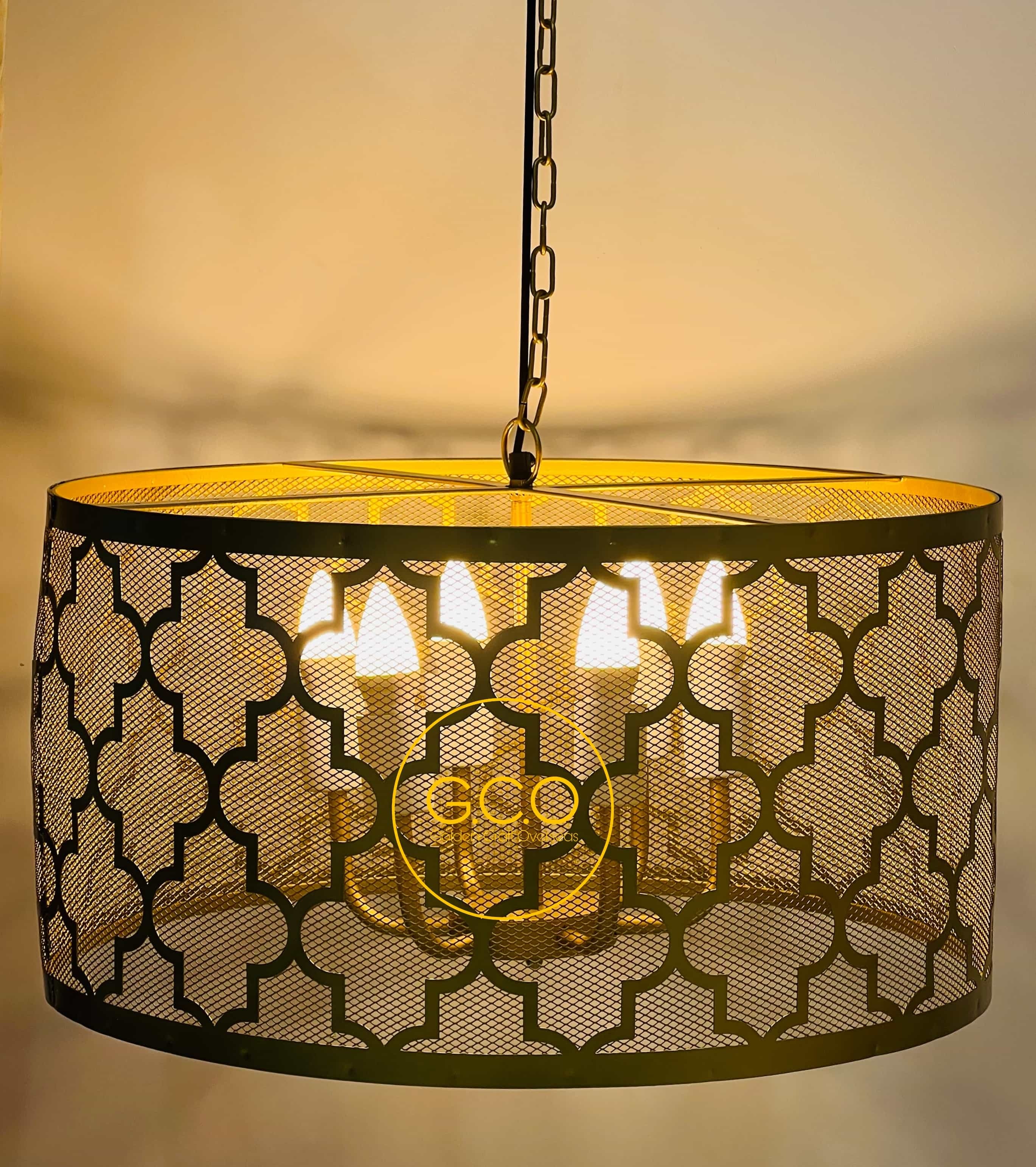 Trending Laser Cutted Chandelier In Iron With Four Arm Lighting Decor Application: Hanging Lamp
