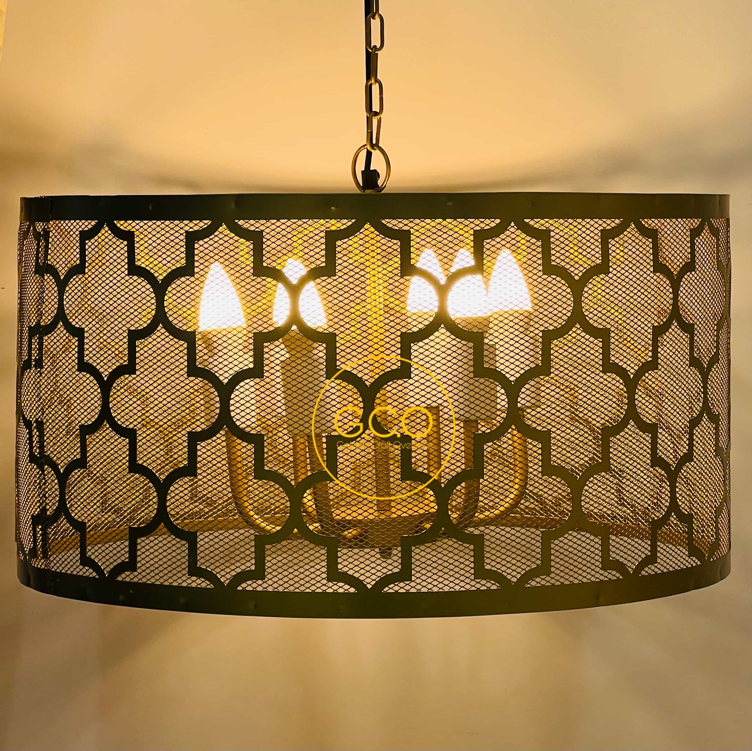 Trending Laser Cutted Chandelier In Iron With Four Arm Lighting Decor Application: Hanging Lamp
