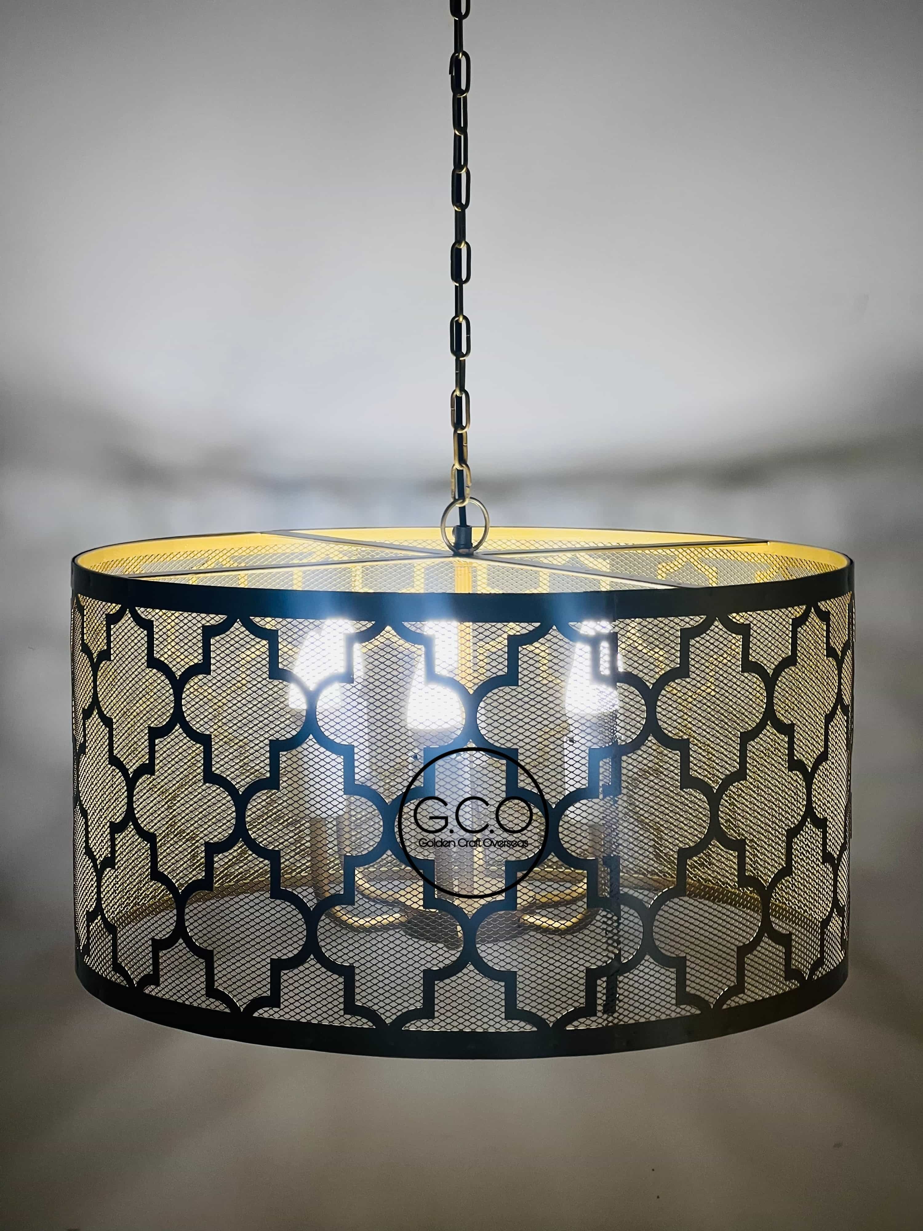 Trending Laser Cutted Chandelier In Iron With Four Arm Lighting Decor Application: Hanging Lamp