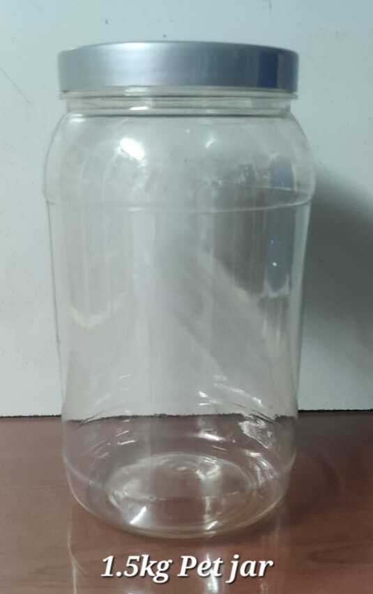 Transparent Round Pet Protein Jars - Plastic, 300g-2kg, Black/red Color, Screw Cap Type | Ideal For Vitamins And Nutritional Supplements