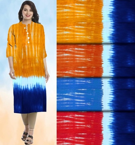 Kurti - Rayon Fabric 97 Meters Long, 58 Inches Wide | Multi-Color Design, Lightweight at 145 Grams