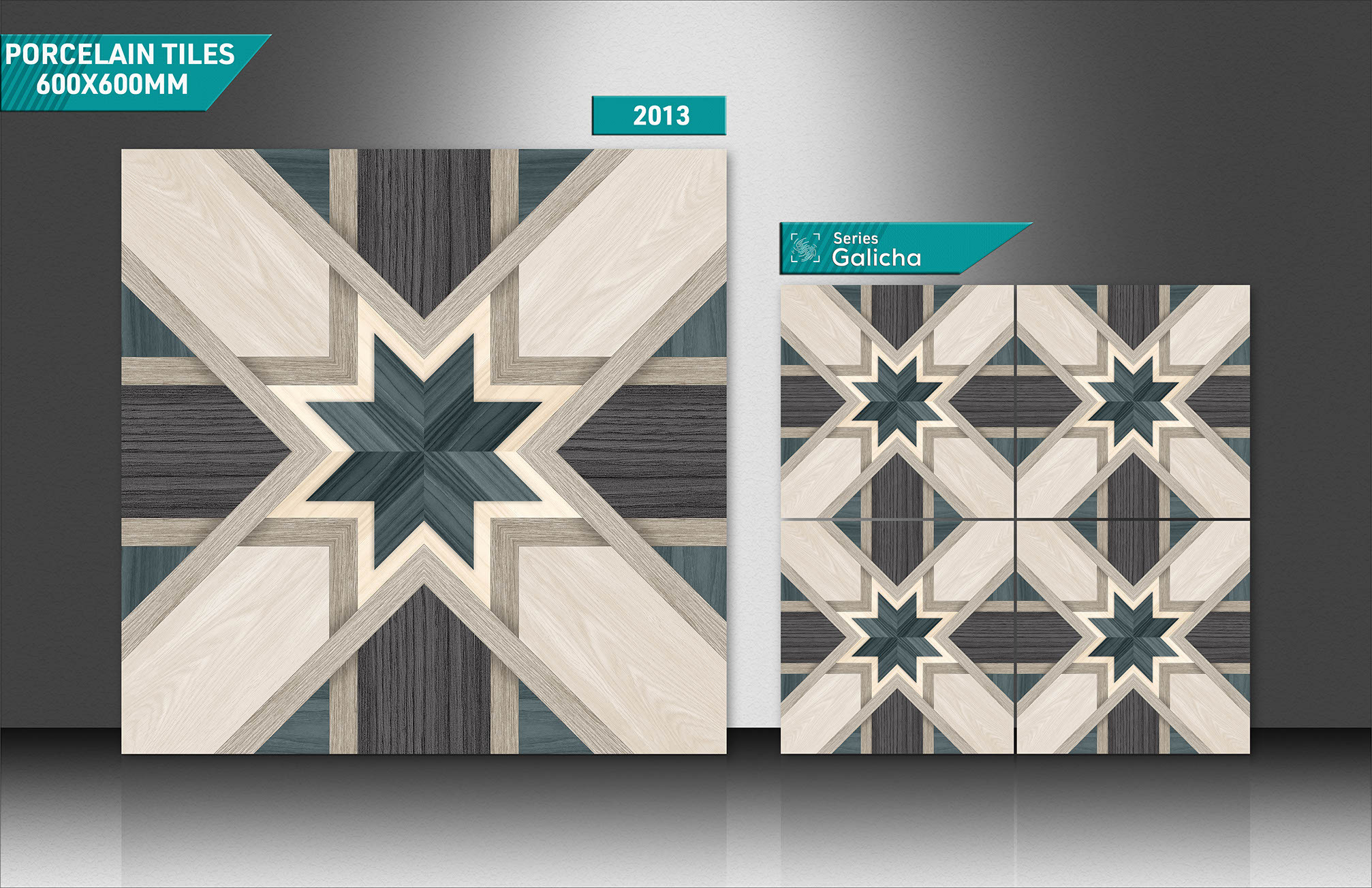 Porcelain Matt Tiles - 60x60cm, Beige & Multi-color, Stain Proof, Non-slip & Wear-resistant, Acid-resistant, 9mm Thickness