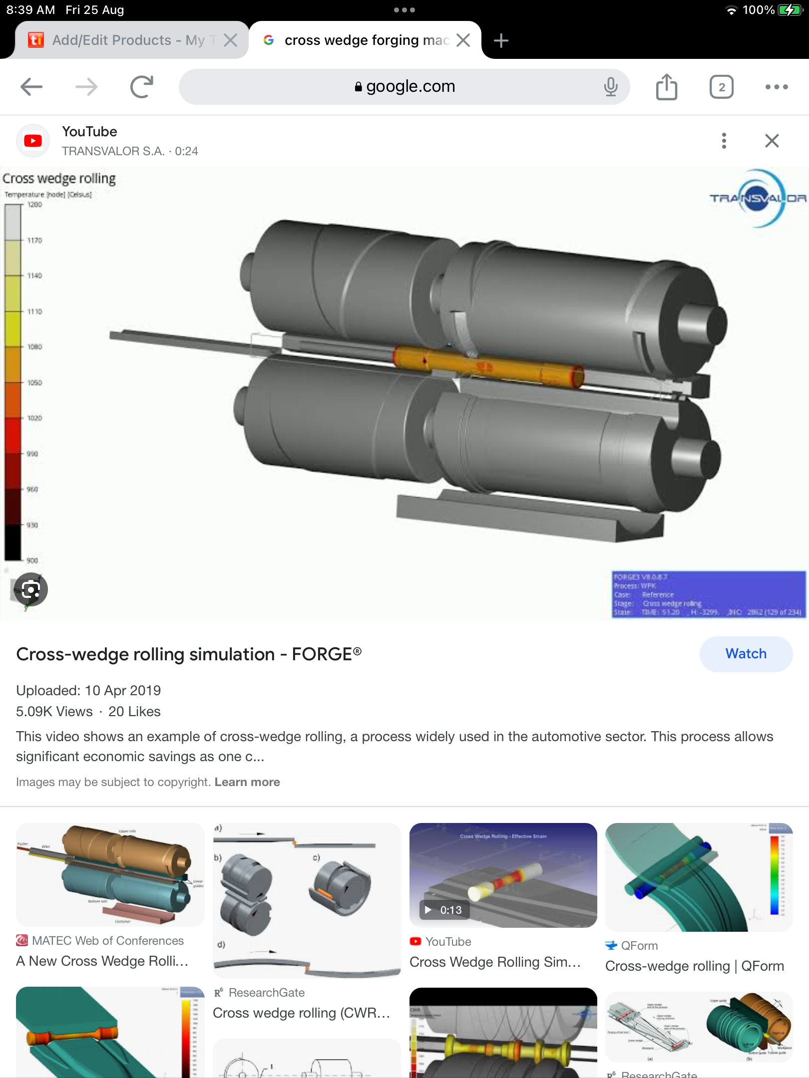 Preforging Roll Machine