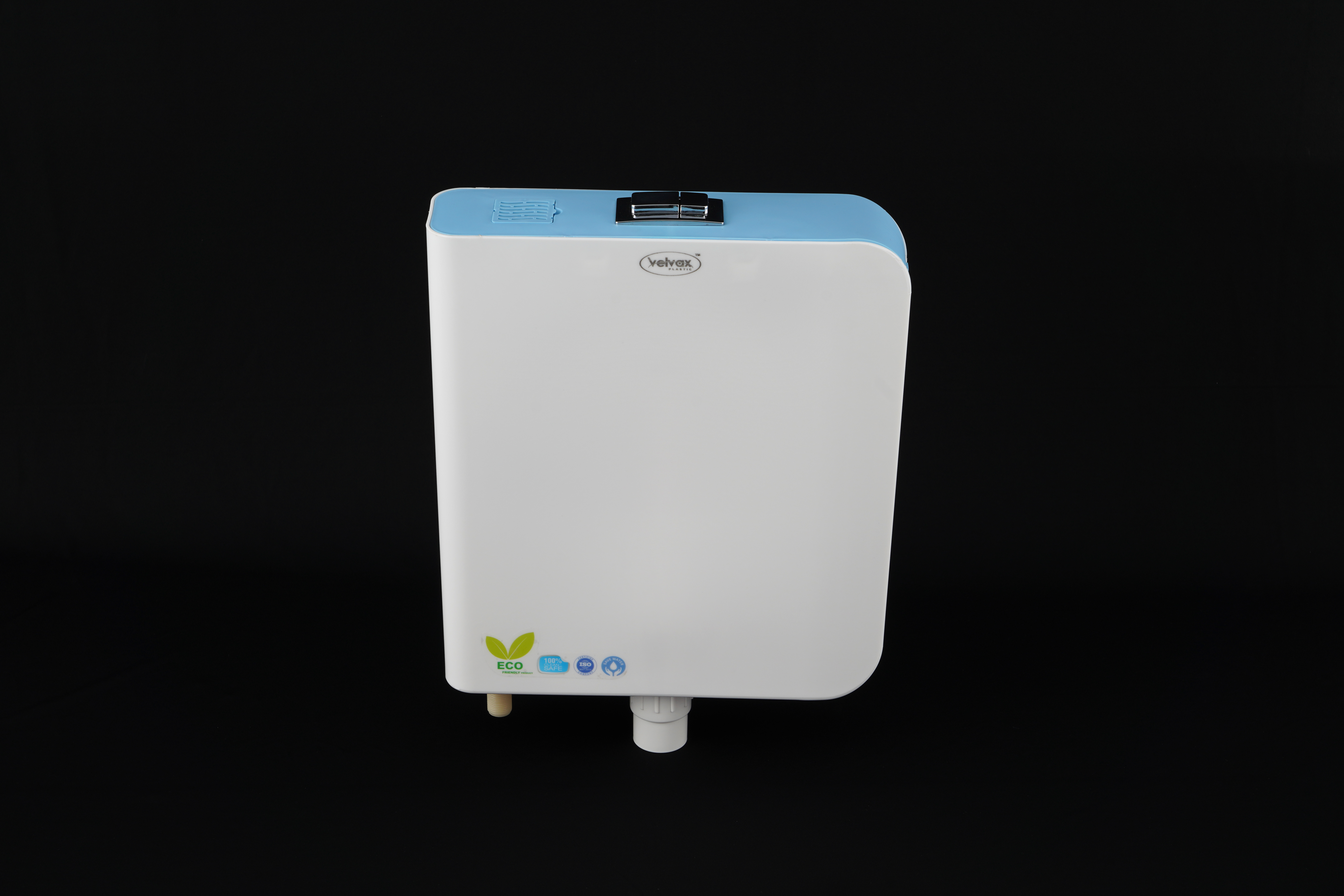 Dual Diamond Flush Tank - Plastic, Square Shape, Wall Mounted, White Color | Leak Proof, Easy To Use And Install, Long Service Life