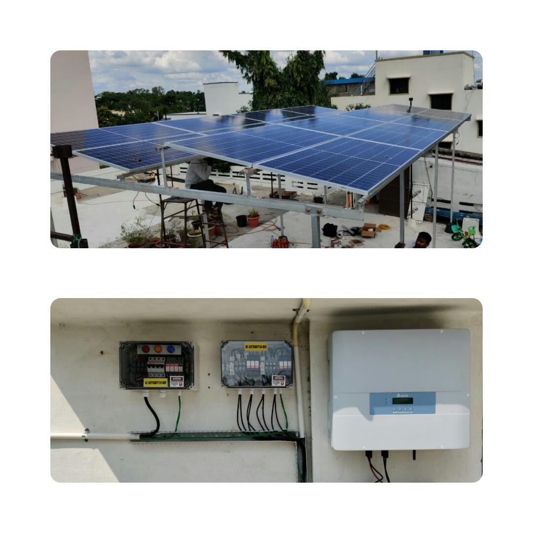 On Grid Solar Power System - High-efficiency Grid Tied Inverter, Durable Solar Panel, Integrated Acdb & Dcdb , Complete Earthing Set & Net Meter