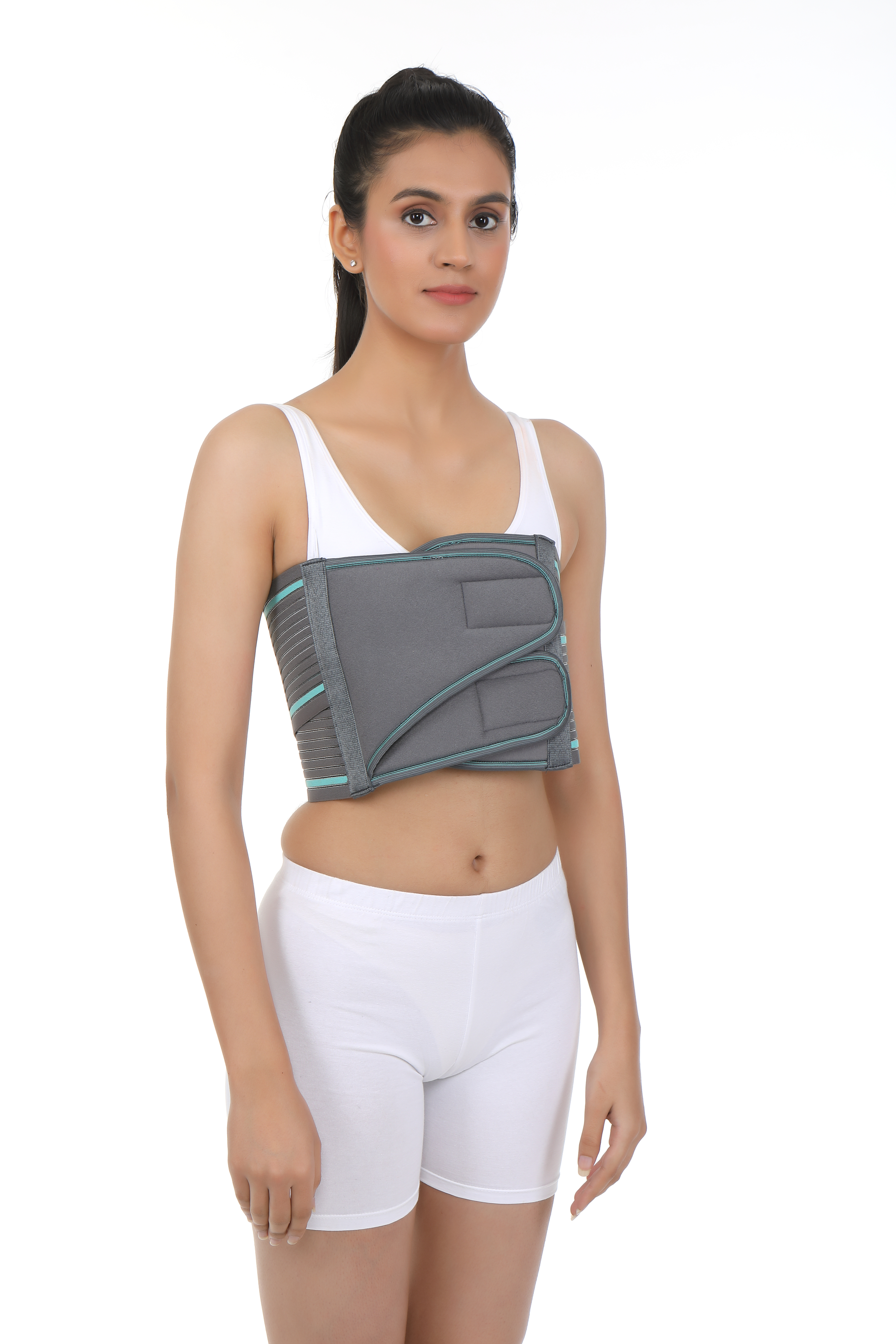 Clavicle Brace - Pu Foam Padding Velcro Fastening | Figure Of Eight Design Plush Fabric For Comfort Portable And Foldable