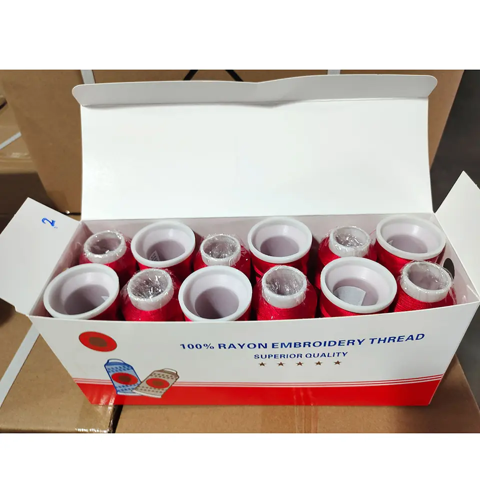 Machine Embroidery Thread 120d/2 100% Viscose Rayon Embroidery Thread - Attributes: Light In Weight