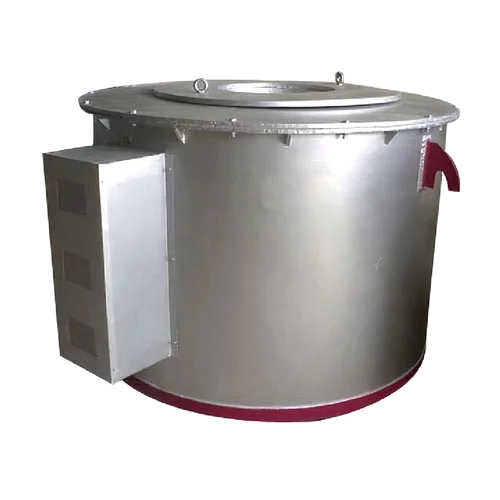 Copper Melting Crucible Furnace - 500 Kgs/hr Capacity, 100 HP Gas Powered | New Condition, Black Color, 220 Volt Operation, Designed for Industrial Use