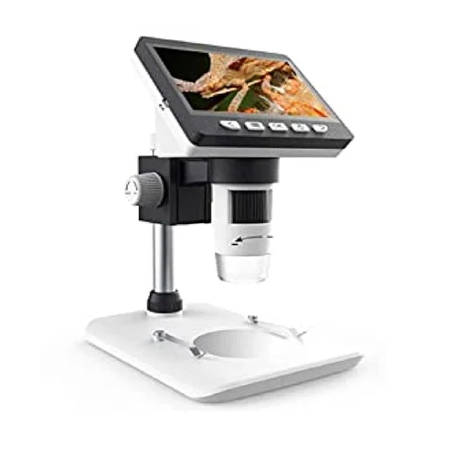 Digital Hd Microscope - Plastic Body, Fixed Size, White Color | 5 Volt Voltage, User-friendly Interface, Laboratory Application, Warranty Included