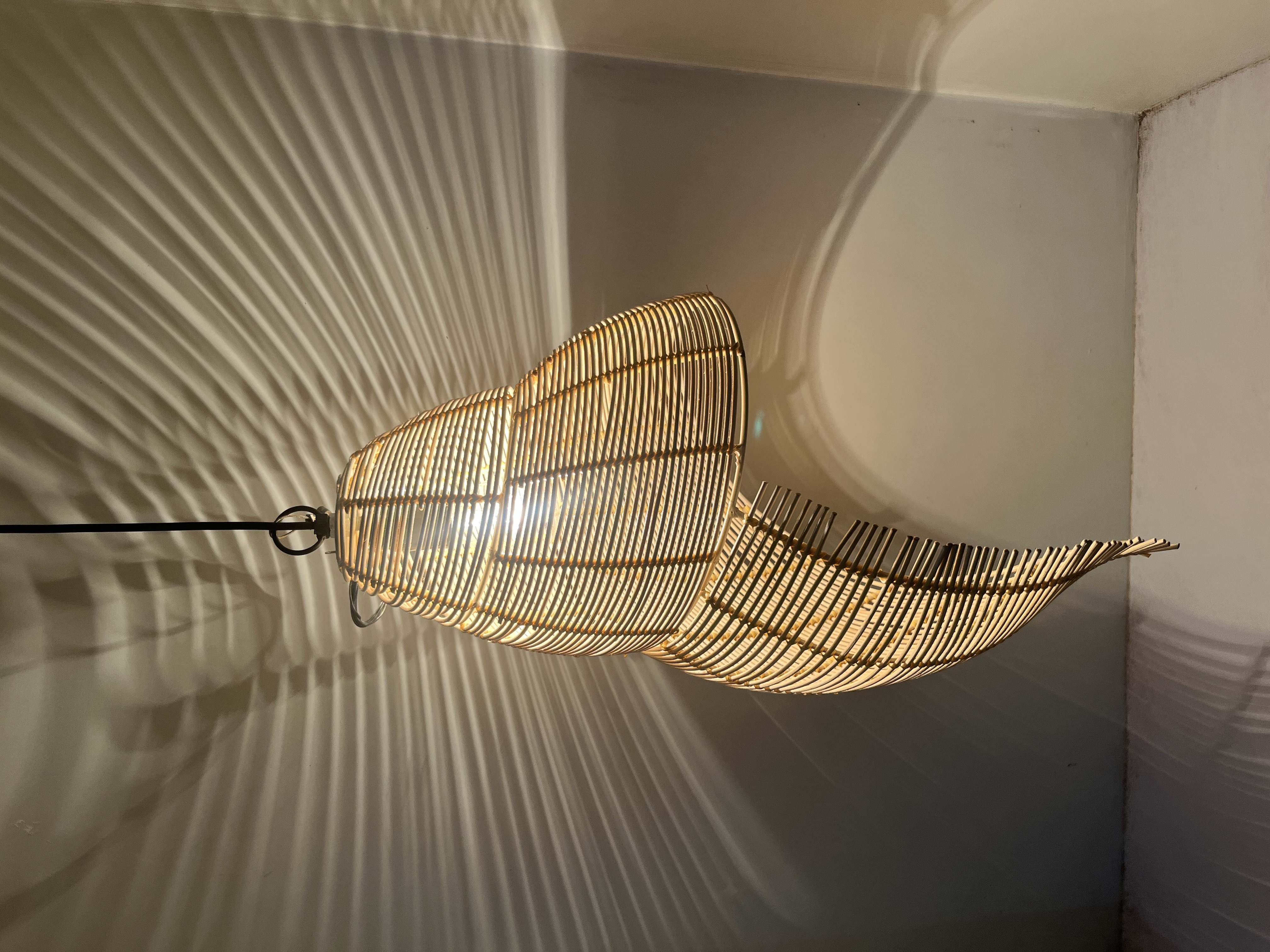 Natural Rattan Lamp Shade Light Source: Energy Saving