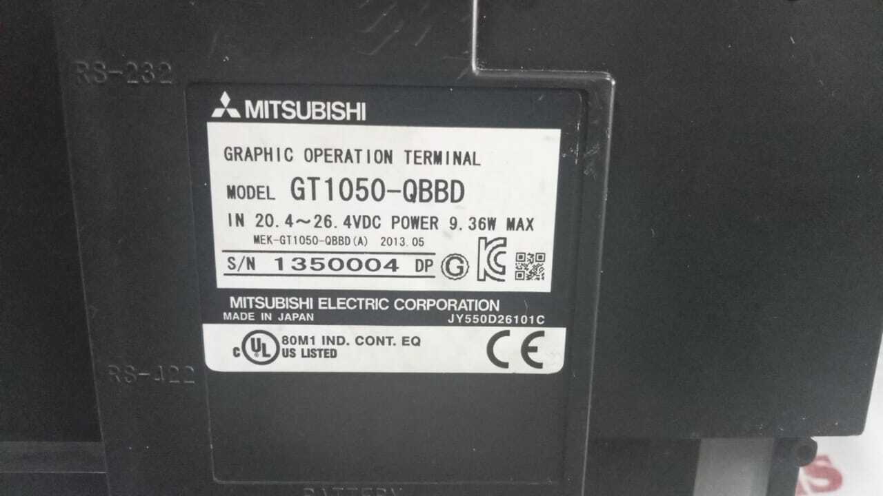 Mitsubishi Gt1050-qbbd Hmi - Application: Industrial Automation