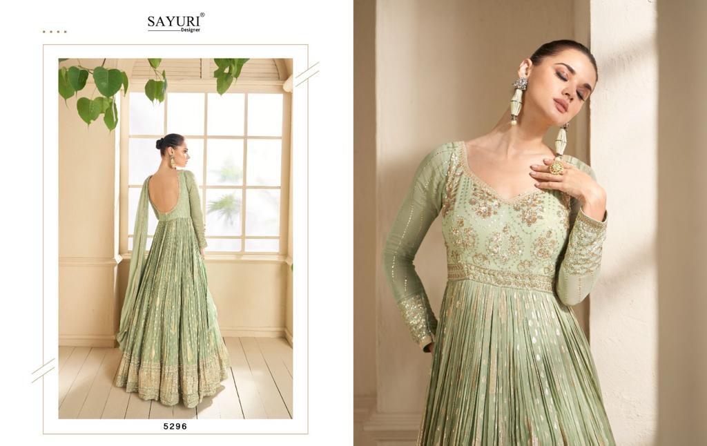 Designer Georgette Gown - Real Georgette Fabric, Xl Size, Embroidered Long Sleeve | Anti-wrinkle, Breathable, Quick Dry, Non-toxic, Dry Clean Only